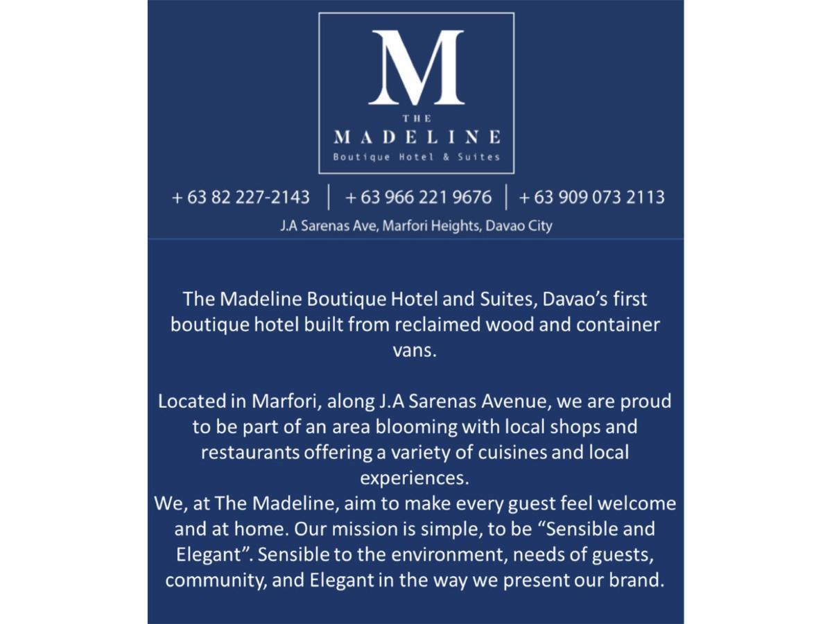 The Madeline Boutique Hotel & Suites Davao Экстерьер фото